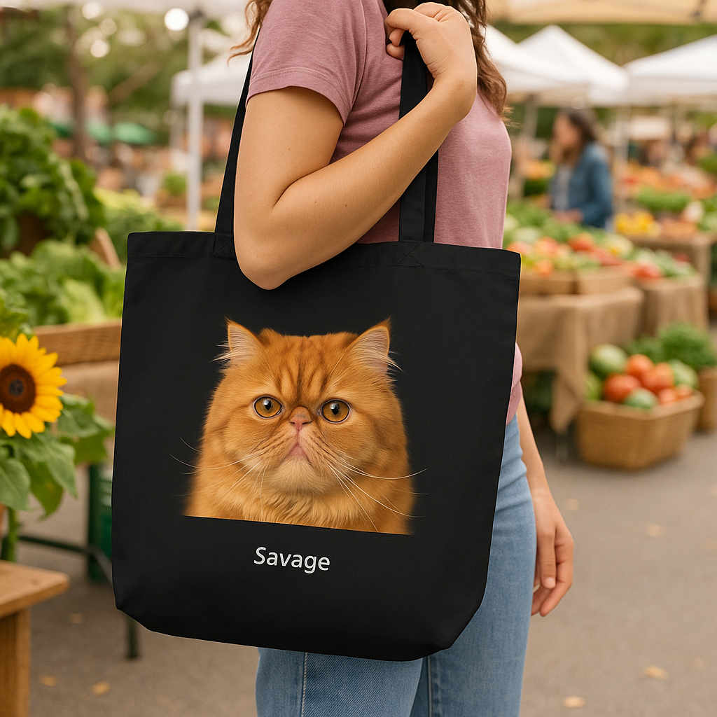 Custom Pet Portrait Tote Bag