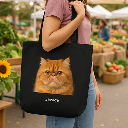 Custom Pet Portrait Tote Bag