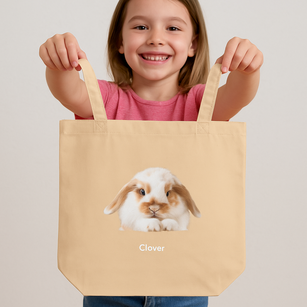 Custom Pet Portrait Tote Bag