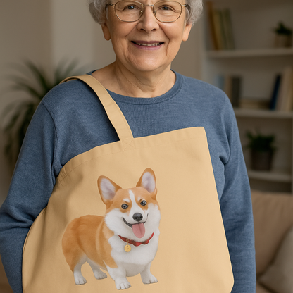 Custom Pet Portrait Tote Bag