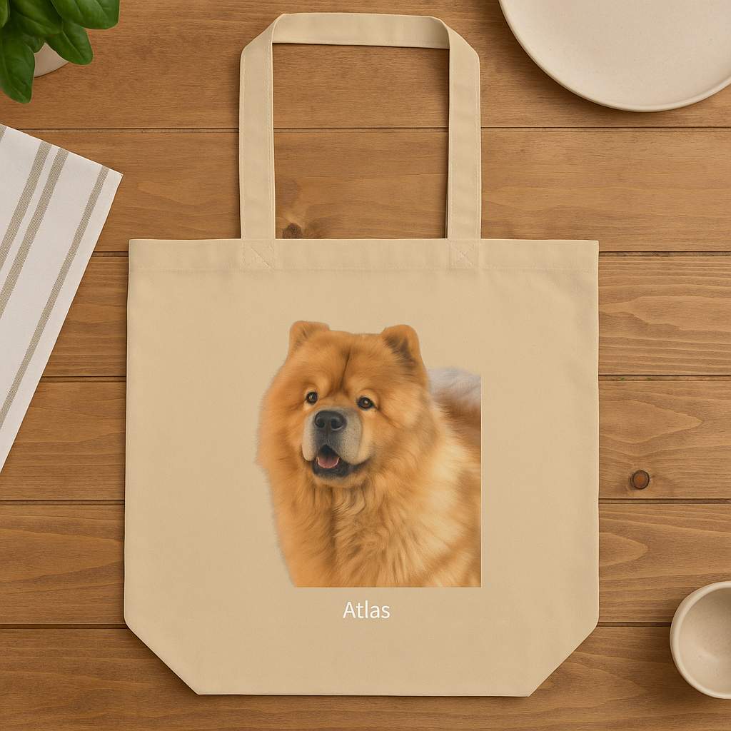 Custom Pet Portrait Tote Bag