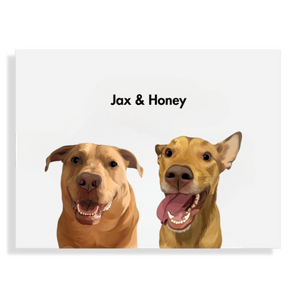 Custom Two Pet Portrait